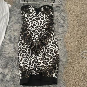 Woman’s leopard print dress
